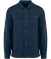 SP516 Spasso Linen Washed Overshirt Washed Navy colour image